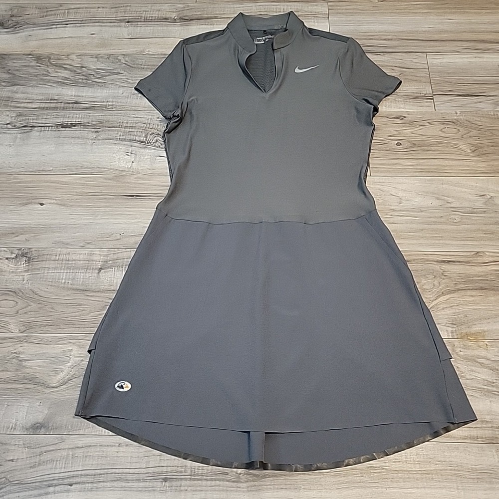 Nike Short Sleeve Sport Dress in Charcoal Gray